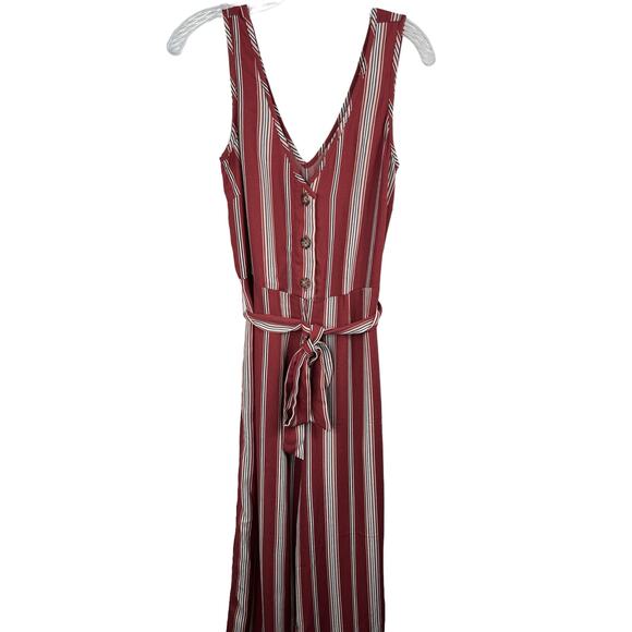 Xhilaration Striped Sleeveless Wide Leg Jumpsuit Romper Small - Picture 3 of 7